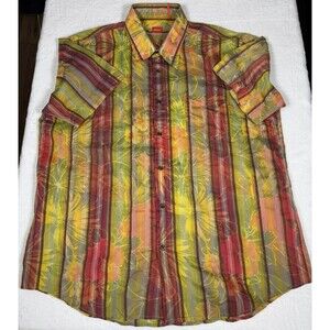 BOSS Orange Hugo Boss XL Floral Hawaiian Shirt Men’s Tropical Short Sleeve